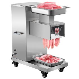 VEVOR 110V Commercial Meat Cutter Machine 1100LB/H Electric Meat Cutting Machine 750W Commercial Meat Slicer 3mm Blade Restaurant Food Slicer Sta
