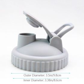 1pc Mason Jar Lids; Flip Cap Mason Jar Lids; 8.6cm/3.38in Inner Diameter Reusable With Pour Spout And Leak Proof Airtight Seal For Regular Mouth (Color: Grey, size: 86mm)