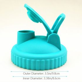 1pc Mason Jar Lids; Flip Cap Mason Jar Lids; 8.6cm/3.38in Inner Diameter Reusable With Pour Spout And Leak Proof Airtight Seal For Regular Mouth (Color: Blue, size: 86mm)